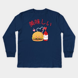 Delicious Cheeseburger v2 Kids Long Sleeve T-Shirt